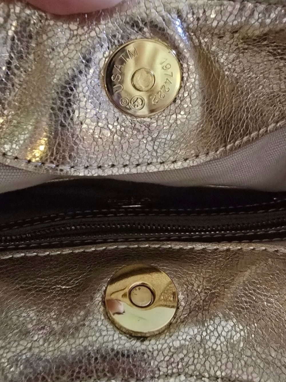 Tory Burch Metallic Gold Hobo Shoulder Bag - Picture 8 of 13